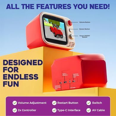 Игровая консоль H7 Mini TV РЕТРО 740 игр + 2 джойстика ∙ Портативная ретро-консоль H7 с экраном и джойстиками