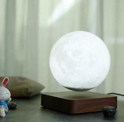 Настільний світильник Magnetic Moon Light ∙ Левітуюча магнітна сенсорна 3D лампа – нічник Місяць