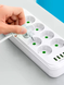 Мережевий подовжувач-фільтр PNS-02/D10 білий 5 м з LED-індикатором, 4 USB і PD Type-C &bull; Розгалужувач живлення 10&ndash;220V для дому, офісу та техніки