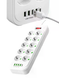 Мережевий подовжувач-фільтр PNS-02/D10 білий 5 м з LED-індикатором, 4 USB і PD Type-C &bull; Розгалужувач живлення 10&ndash;220V для дому, офісу та техніки