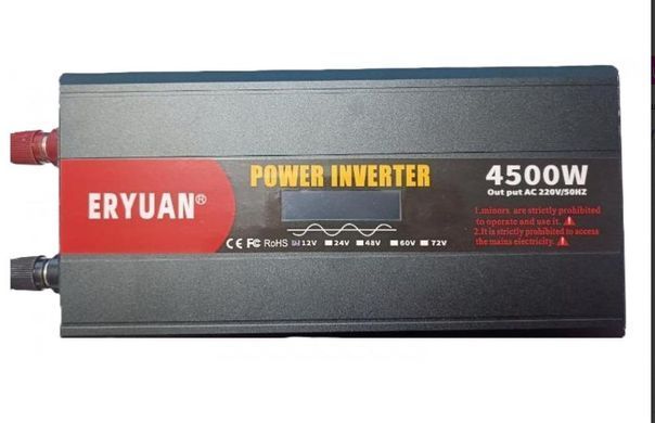 Преобразователь напряжения Eryone 12V &rarr; 220V 6000W чистая синусоида с LCD ∙ Инвертор Eryuan 6000W для дома авто и офиса