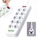 Мережевий подовжувач-фільтр PNS-02/D10 білий 5 м з LED-індикатором, 4 USB і PD Type-C &bull; Розгалужувач живлення 10&ndash;220V для дому, офісу та техніки