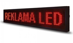 Светодиодная вывеска наружная влагостойкая LED "бегущая строка" Красная, 100 * 20 см WIFI USB