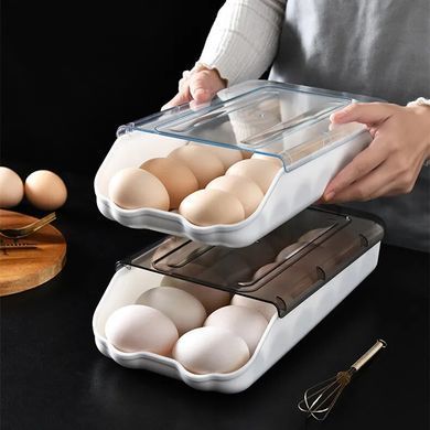 Контейнер - лоток для хранения яиц EGG TRAY Органайзер для холодильника на 14 яиц
