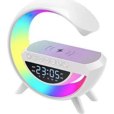 Смарт-лампа G-Smart G-11 RGB 4в1 &bull; Настольная лампа-ночник G-Smart G-11 с Bluetooth-колонкой, будильником и беспроводной зарядкой 15 Вт