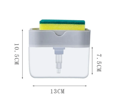 Кухонний диспенсер - органайзер для губки Soap Pump Caddy з дозатором миючого засобу, 380 мл