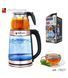 Электрочайник Hoffmans HM-7827 1800W &bull; Стеклянный чайник с заварником 2,2 л + 0,5 л для быстрых напитков
