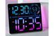 Электронные часы 6692R &bull; Настенные и настольные LED-часы 6692R с календарем, будильником, термометром, RGB-подсветкой, пультом и USB 5V
