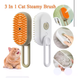 Парова щітка XL-889 для котів і собак &bull; Щітка-гребінець Steamy Brush Pet massage comb XL-889 з розпилювачем і масажними зубцями для вичісування шерсті
