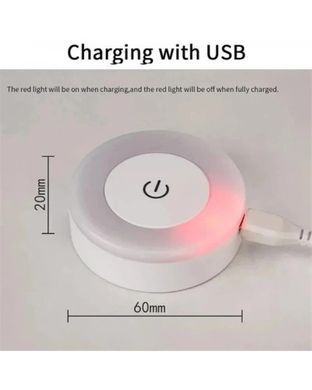 Лампа светильник ночник LED SK с сенсорным переключателем MicroUSB KAR24 &bull; Настольный LED ночник для дома, спальни и детской &bull; Сенсорная лампа светильник с зарядкой MicroUSB