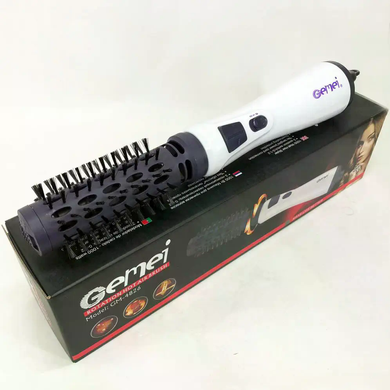 Фен-щітка для волосся GEMEI GM-4826 1000W &bull; Обертовий фен-браш для сушіння, укладання, об&rsquo;єму та створення природної хвилі