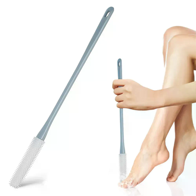 Щітка для миття ніг Foot washing brush 035 &bull; Багатофункціональна щітка для стоп і між пальцями з довгою ручкою 40 см для ванної