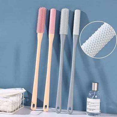 Щітка для миття ніг Foot washing brush 035 &bull; Багатофункціональна щітка для стоп і між пальцями з довгою ручкою 40 см для ванної
