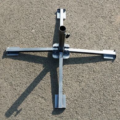 Підставка металева під парасолю діаметр 3.5 см &bull; Складна хрестовина для торгової парасолі