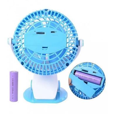 Вентилятор Мини USB с прищепкой Mini fan LY-582 &bull; Портативный настольный вентилятор с аккумулятором и креплением