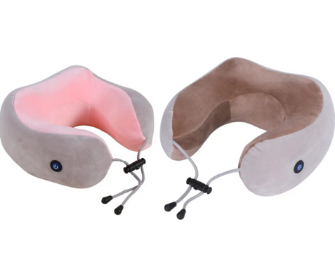 Массажная подушка U-shaped Massage pillow для шеи и спины инфракрасный роликовый массажер