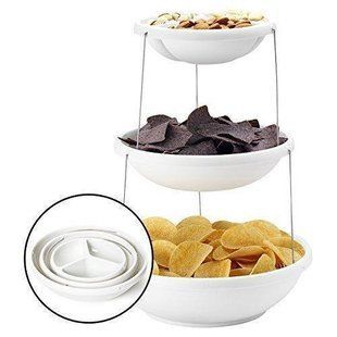 Миска трехуровневая для вечеринок Twist Fold 3 Tiered Bowl | миска для снеков PR4