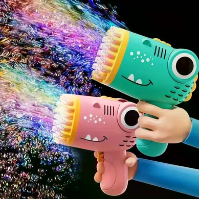 Детский автоматический пистолет-пулемет для мыльных пузырей Bubble Blaster AND 636-73 &bull; Игрушка Bubble Gun для улицы, праздников и активных игр