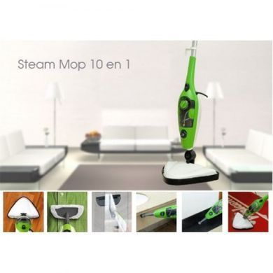 Багатофункціональна парова швабра Steam Mop X10 з насадками ∙ Електрична чистяча швабра для прибирання, 10 насадок