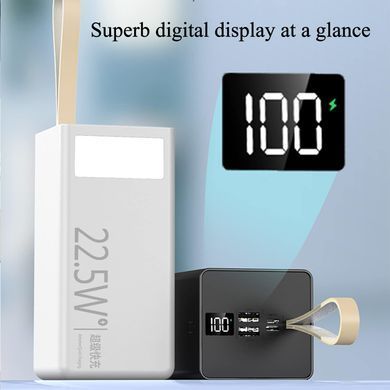 Мобільна зарядка UNITECH U86A 50000mAh 22.5W зі швидкою зарядкою ∙ Портативний акумулятор Power Bank UNITECH U86A 50000mAh