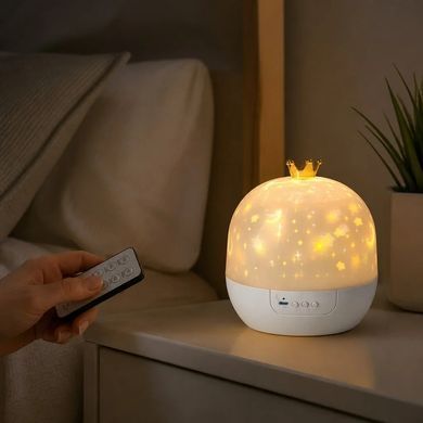 Детский ночник-проектор MA697 с Bluetooth и пультом &bull; Светодиодный ночник-светильник со встроенным динамиком, регулировкой яркости и несколькими режимами света для детской комнаты