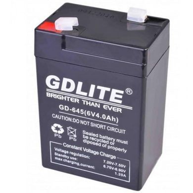 Свинцево-кислотний акумулятор GDLITE GD-645 для універсального застосування ∙ Акумулятор 6V/4Ah GDLITE GD-645
