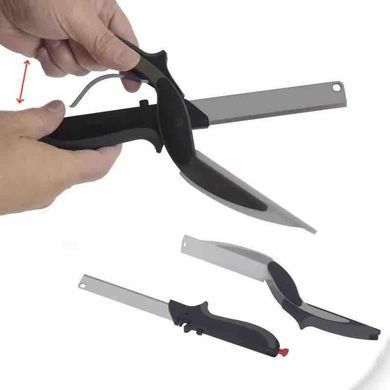 Кухонные ножницы Clever Cutter 2 в 1 из нержавеющей стали &bull; Многофункциональные кухонные ножницы Clever Cutter 2 в 1 для быстрой нарезки продуктов