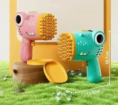 Детский автоматический пистолет-пулемет для мыльных пузырей Bubble Blaster AND 636-73 &bull; Игрушка Bubble Gun для улицы, праздников и активных игр