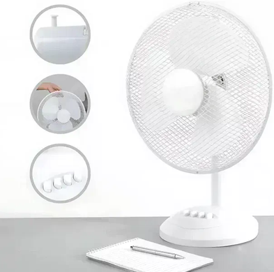 Вентилятор підлоговий DOMOTEC MS-1625 White &bull; Побутовий вентилятор для дому, офісу та кімнати &bull; Потужний вентилятор для охолодження і циркуляції повітря