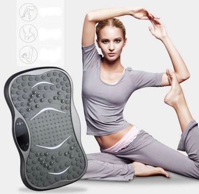 Виброплатформа для похудения и фитнеса с петлями эспандерами и Bluetooth &bull; Компактный тренажер с виброплатформой для снижения веса