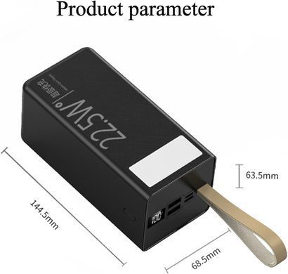 Мобільна зарядка UNITECH U86A 50000mAh 22.5W зі швидкою зарядкою ∙ Портативний акумулятор Power Bank UNITECH U86A 50000mAh
