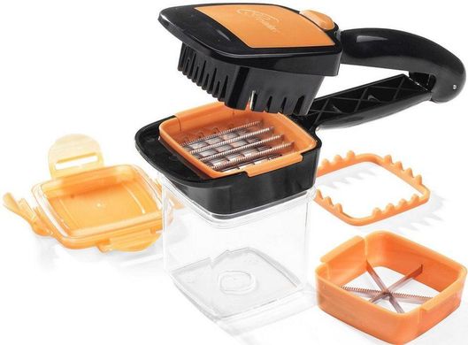 Nicer Dicer Quick Набір для швидкого нарізання 5 в 1 з контейнером ∙ Овочерізка ∙ Яйцерізка ∙ Шинківка Найсер-Дайсер