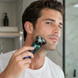 Электробритва 4 в 1 Shaver 9D зеленая &bull; Мужская аккумуляторная роторная бритва с триммером, насадкой для носа, щеткой для лица и LCD-дисплеем