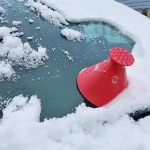 Автомобильный скребок для чистки льда Funnel Snow Removal ∙ Прибор для чистки автомобильного стекла от льда и снега ∙ Скребок для лобового стекла автомобиля с лейкой воронкой 2 в 1