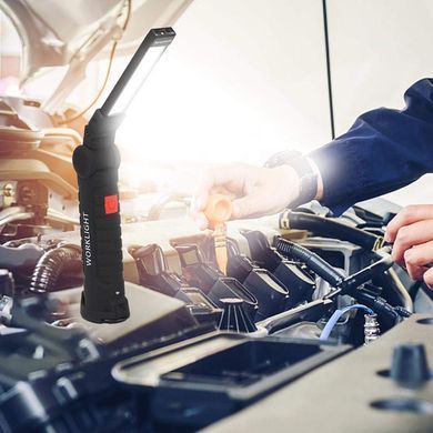 Універсальний перезаряджуваний ліхтар WorkLight W52 з магнітом і гачком ∙ Багатофункціональний LED ліхтар W-52-SMD+COB