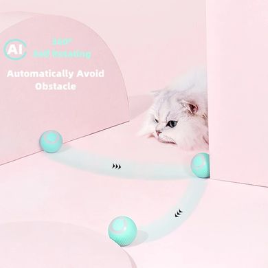 Интерактивная игрушка для кошек и собак Pet Gravity · Мячик шарик убегающий с хаотичным движением · USB зарядка
