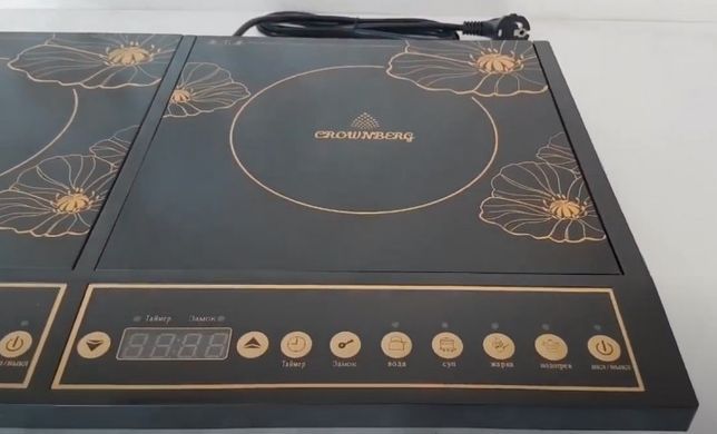 Настольная плита индукционная на две конфорки Crownberg&nbsp;CB 1328