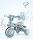 Детский трехколесный велосипед Baby Carriage 588 голубой с родительской ручкой &bull; Велосипед-коляска Baby Carriage 588 для малышей с корзиной и козырьком