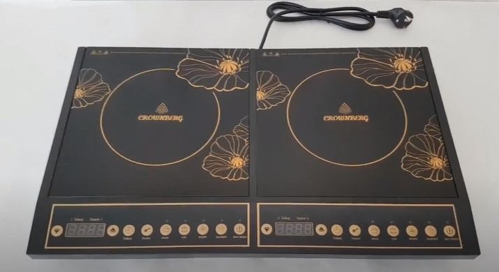Настольная плита индукционная на две конфорки Crownberg&nbsp;CB 1328