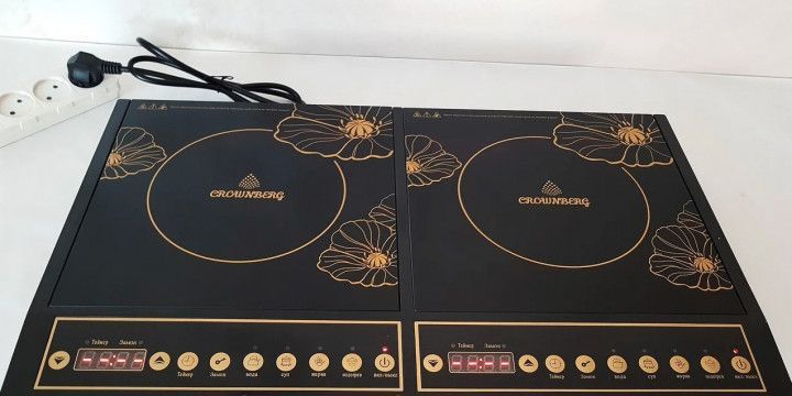 Настольная плита индукционная на две конфорки Crownberg&nbsp;CB 1328