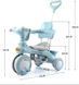 Детский трехколесный велосипед Baby Carriage 588 голубой с родительской ручкой &bull; Велосипед-коляска Baby Carriage 588 для малышей с корзиной и козырьком