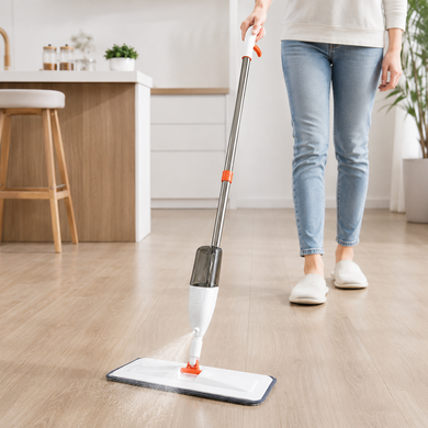 Швабра с распылителем Spray Mop1 для влажной уборки с микрофиброй &bull; Швабра-спрей Spray Mop1 с резервуаром для воды и поворотной насадкой 360&deg;