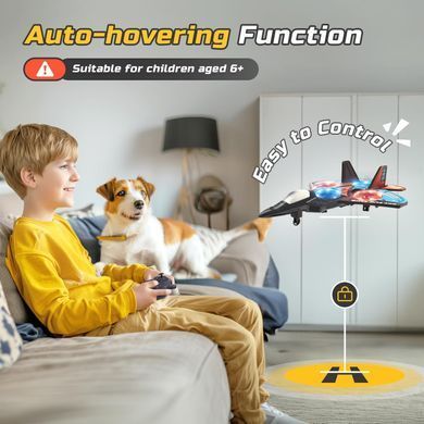 Іграшка-літак на радіокеруванні Fighter Plane KS-198 RC 4X 2.4GHz ∙ RC дрон-літак Fighter Plane RC 4X з LED-підсвіткою та трюками 360&deg;