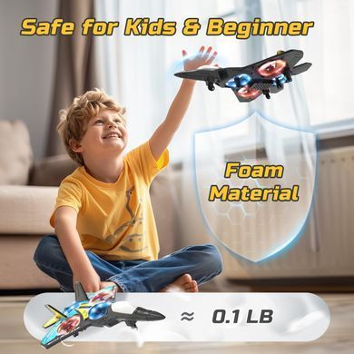 Іграшка-літак на радіокеруванні Fighter Plane KS-198 RC 4X 2.4GHz ∙ RC дрон-літак Fighter Plane RC 4X з LED-підсвіткою та трюками 360&deg;