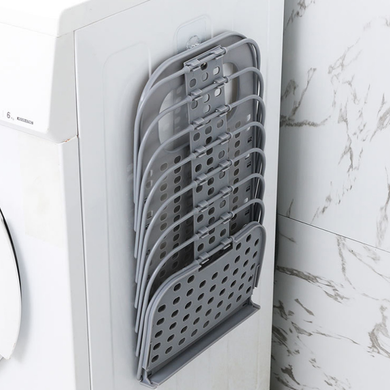 Підвісний складний кошик для білизни Grand laundry basket у ванну кімнату з ручкою та гачками