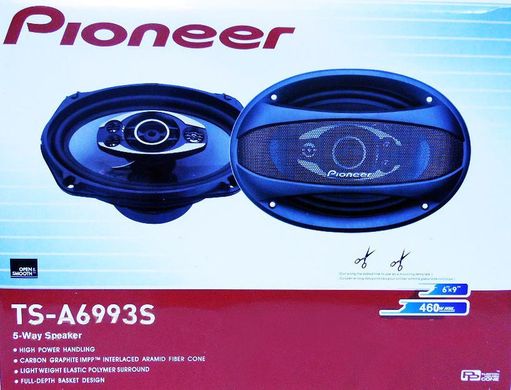 Автомобильная акустика, колонки PIONEER TS-A6993S (460W) 5 полосные PR4