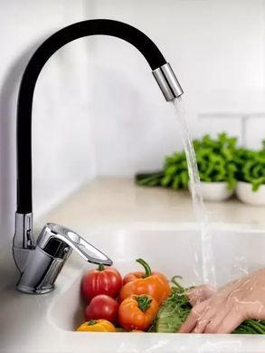 Змішувач гнучким краном 47 см для ванної та кухні Water tap HA-181 &bull; Кран із поворотним виливом 360&deg;