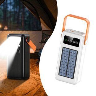 Повербанк YM-638 CX 100000 mAh із сонячною панеллю та ліхтарем &bull; Зовнішній акумулятор YM-638 CX 100000 mAh з 4 USB і заряджанням від сонця