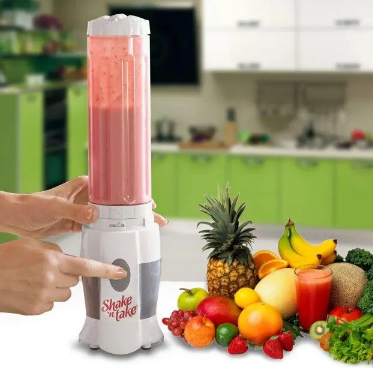 Блендер - шейкер Shake n Take для коктейлей и смузи ∙ Портативный шейкер со стаканом, 500 мл