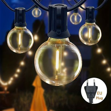Светодиодная гирлянда 10 метров 20 LED статический режим питание от сети &bull; Гирлянда для интерьера и экстерьера 220В